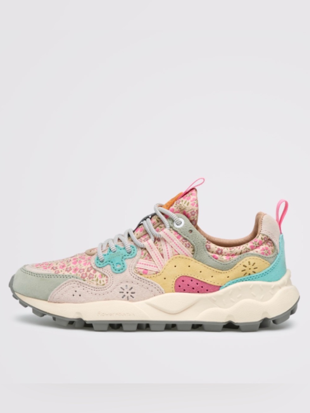 NWT Flower Mountain YAMANO 3 WOMAN Suede and fabric sneakers - Sage-Pink